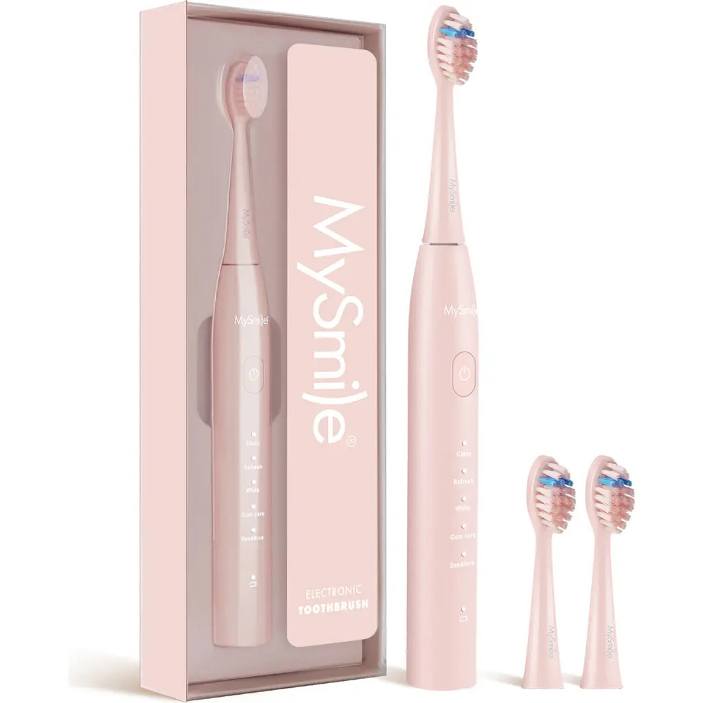 MySmile DY156 Essential Electric Toothbrush with 5 Modes in Pastel Pink at Nordstrom | Nordstrom