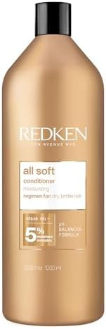 Redken All Soft Conditioner - Moisturizes & Hydrates Dry, Brittle Hair, Softens, Smooths & Adds H... | Amazon (US)