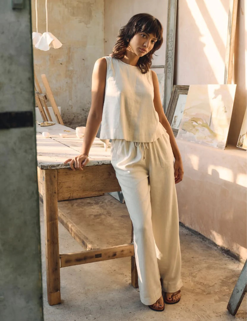 Cream Linen-blend Drawstring Trousers
  

  
    
      £45.50
      £65.00 | Nobody's Child