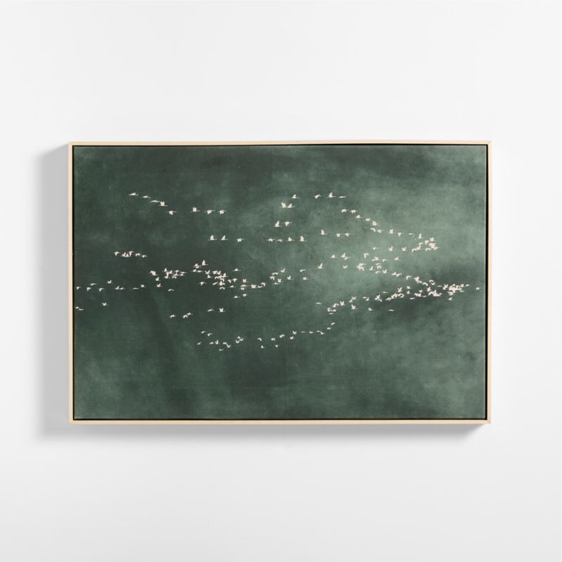 "Heading South" Green Canvas 41"x28" Wall Art Print + Reviews | Crate & Barrel | Crate & Barrel