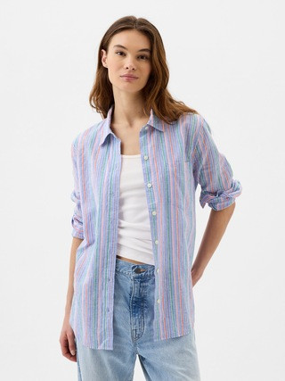 Linen-Blend Easy Shirt | Gap Factory