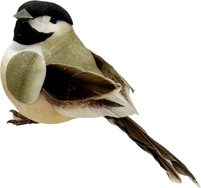 LWINGFLYER Chickadee Bird Realistic Artificial Birds Ornaments Feathered Bird Model for Decoratio... | Amazon (US)