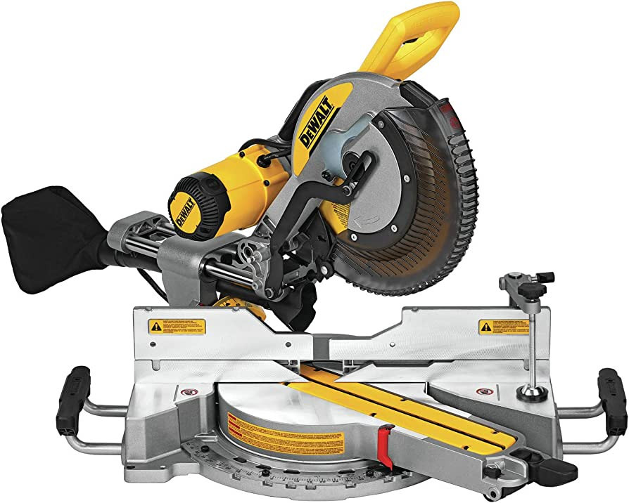 DEWALT Miter Saw, 12 Inch Double Bevel Sliding Compound, Stainless Steel Detent Plate with 10 Sto... | Amazon (US)