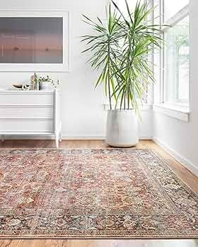 Loloi LAYLA Collection, LAY-02, Spice / Marine, 9'-0" x 12'-0", .13" Thick, Area Rug, Soft, Durab... | Amazon (US)