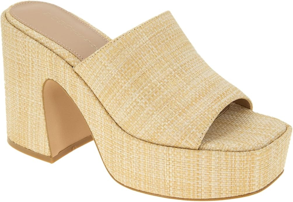 BCBGeneration Women's Swoop Sandal, Natural Woven, 8.5 | Amazon (US)