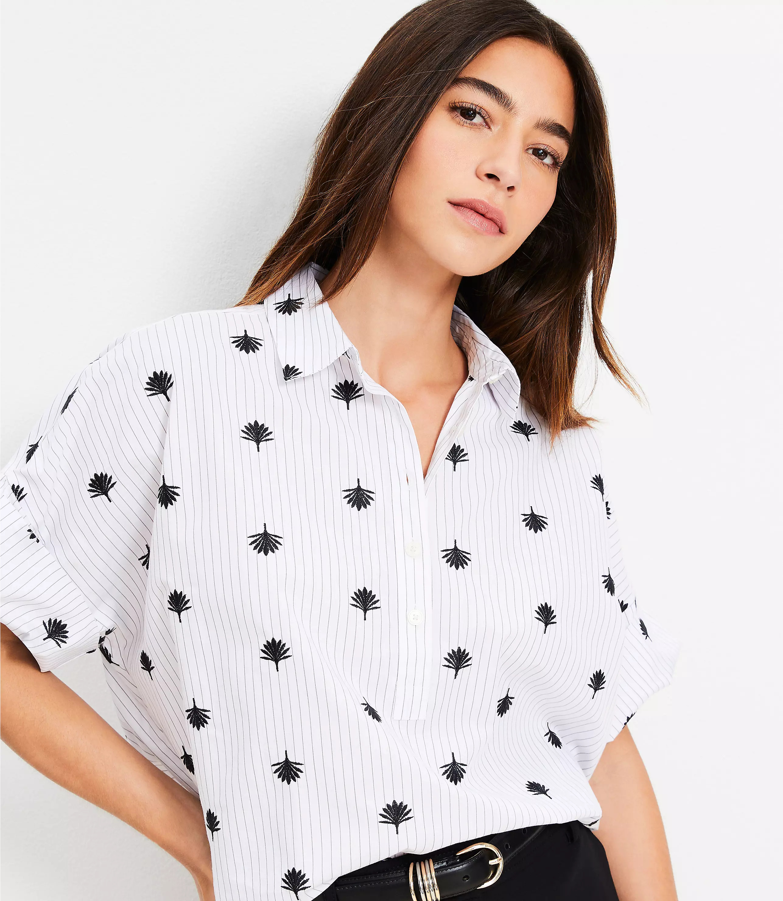 Palm Everyday Henley Dolman Shirt | LOFT