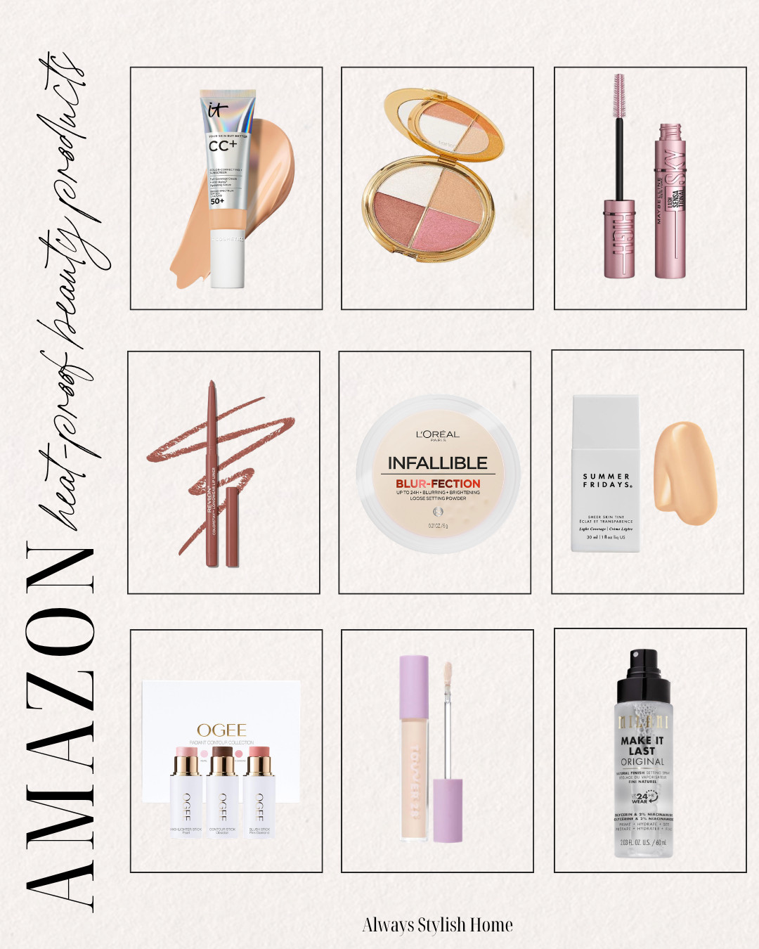 Heat-proof beauty products from Amazon ☀️✨ sharing the sweat-proof, long-lasting beauty finds I reach for during hot Florida days, beach trips, and summer outings 🤍 heat proof beauty products, amazon beauty finds, sweat proof makeup, long lasting makeup products, summer beauty essentials, waterproof makeup amazon, humidity proof makeup, beach day beauty products, florida heat beauty routine, amazon skincare and makeup, summer makeup essentials 

 #LTKselfcare #LTKSeasonal #LTKBeauty