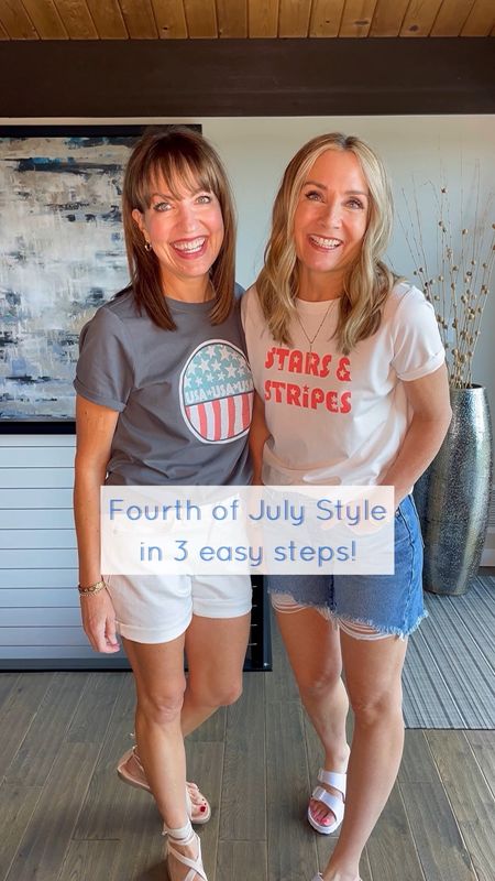 FOURTH OF JULY style in 3 easy steps!🇺🇸❤️ 
1️⃣Start with a patriotic tee from the Sonoma line at @kohls —there’s so many to choose from! 
2️⃣Add cool denim shorts like distressed Levi’s shorts or Sonoma off-white denim shorts. Both are so cute and on-trend! 
3️⃣When the sun goes down, make sure you have a warm layer! Throw on a cozy Tek Gear sweatshirt, or a Levi’s denim trucker jacket for the evening fireworks show!🎆 
Bonus tip: Grab a friend and go to Kohl’s to shop during a Kohl’s Cash earning period—earn $10 Kohl’s Cash for every $50 you spend! Stack with Kohl’s promos & Kohl’s cardholder Rewards to really rack up the savings!🙌🏼 You’ll find everything you need to celebrate the fourth in style at @kohls!💥❤️ #kohlsfinds #kohlspartner

#LTKunder50 #LTKFind #LTKsalealert