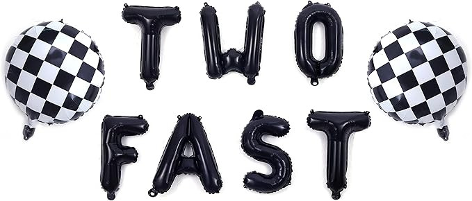 VAVAYAO Two Fast 2 Racing Balloons Banner - Racing Themed F1 Themed Birthday Party Decoration, Se... | Amazon (US)