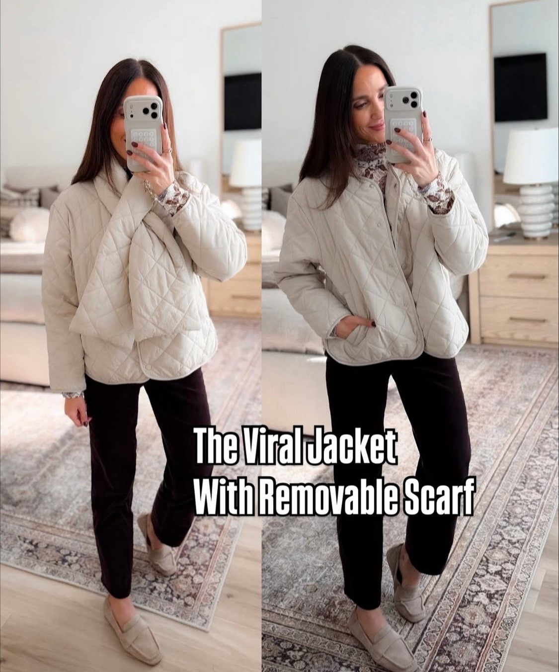 Trendy viral jacket from Target with a removable scarf. Winter jacket, quilted puffer jacket, fall finds, Annabrstyle

#LTKStyleTip #LTKFindsUnder50 #LTKSeasonal