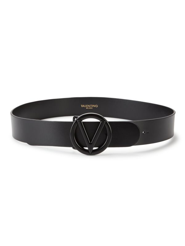 Tonal V-Logo Leather Belt | Saks Fifth Avenue OFF 5TH
