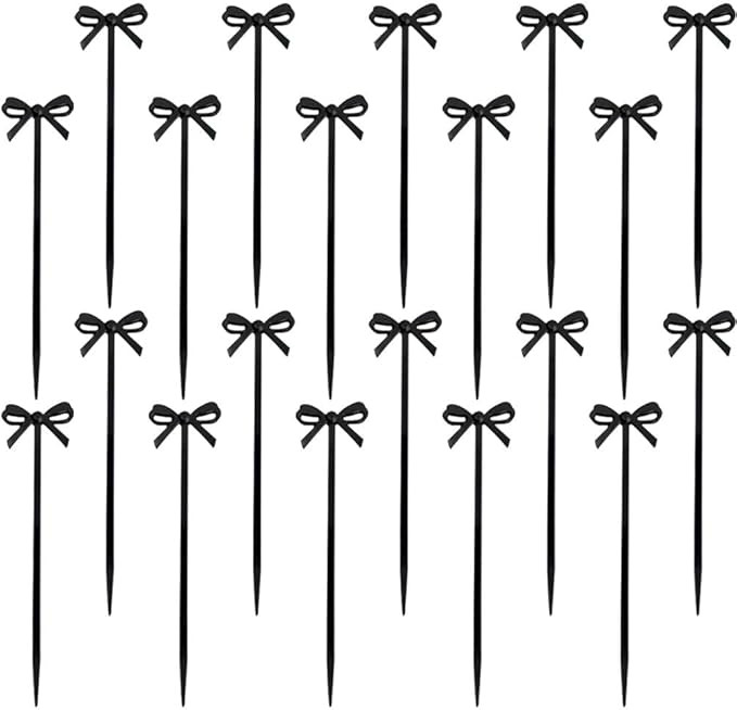 ABOOFAN 60 Pcs Fruit Fork Black Cocktail Picks Party Food Sticks Cocktail Appetizer Picks Cocktai... | Amazon (US)