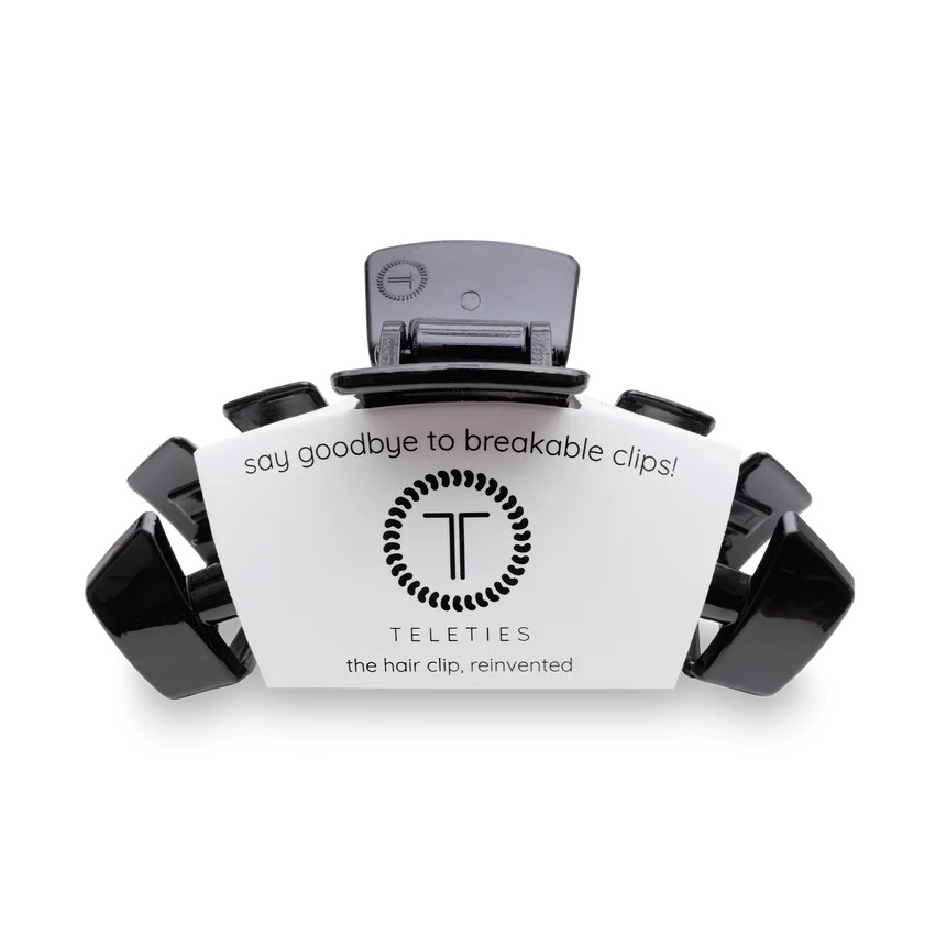 Classic Jet Black Large Hair Clip | TELETIES