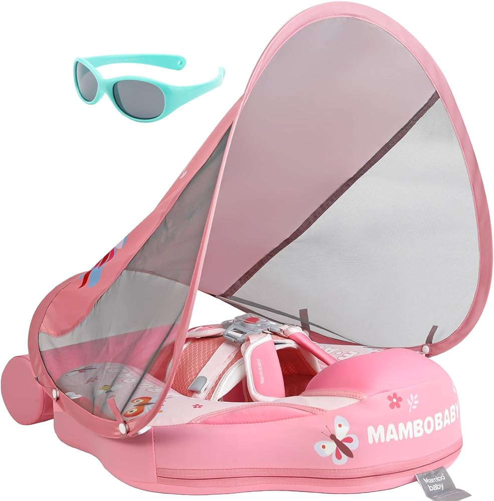 Mambobaby Newest Non Inflatable Baby Float Size Improved Add Tail Avoid Flip Over Swim Trainer So... | Amazon (US)