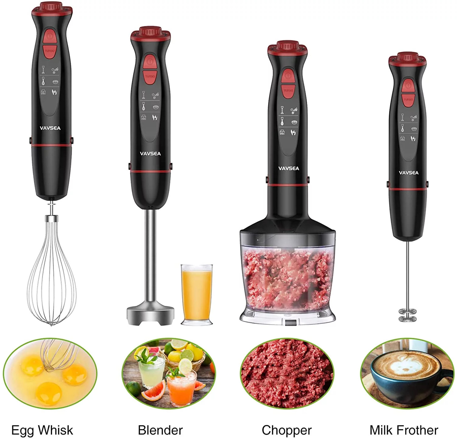 VAVSEAVavsea Immersion Hand Blender, 12-Speed Multi-Function Handheld Stick Blender with Stainles... | Walmart (US)