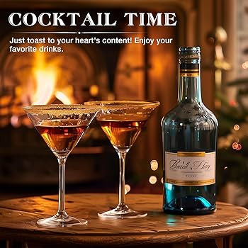 Martini Glasses Set of 4, 9 oz Crystal Cocktail Glasses, Hand Blown Crystal Martini Glasses for E... | Amazon (US)