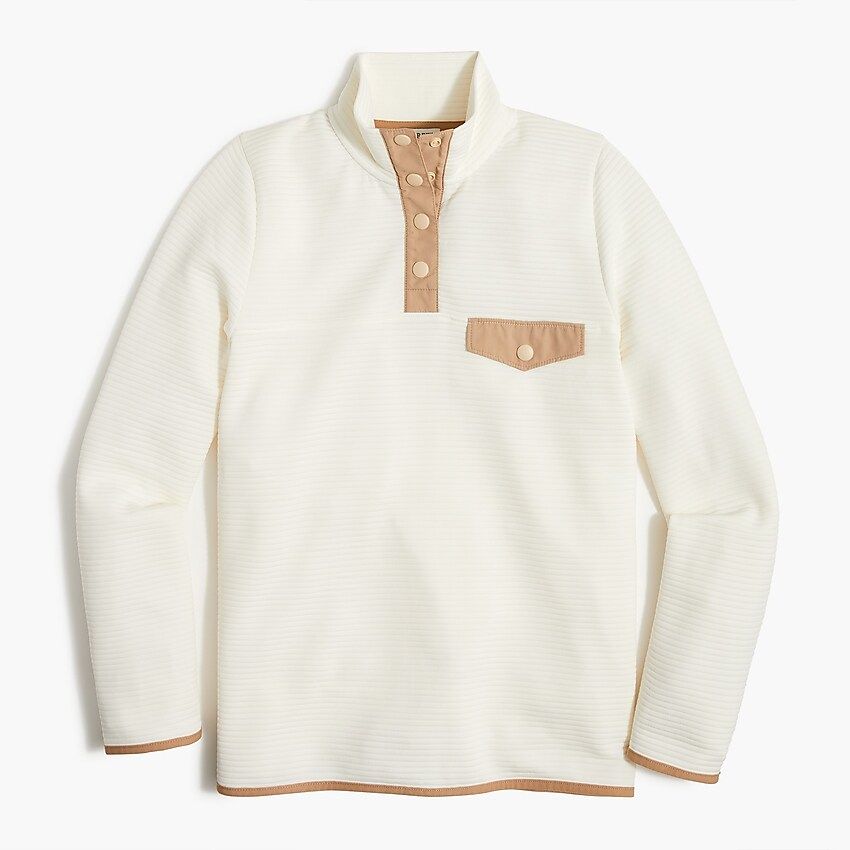 Quilted snap-front pullover | J.Crew Factory