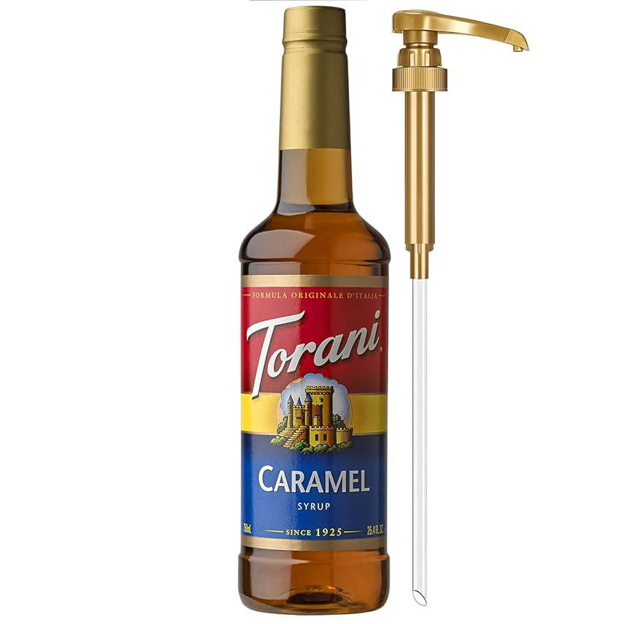 Torani Caramel Coffee Syrup for Drinks & Desserts, Pump Included, 25.4 Fl Oz | Amazon (US)