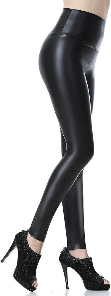 Everbellus Sexy Womens Faux Leather High Waisted Leggings | Amazon (US)