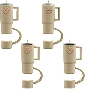 4Pcs Straw Cover Reusable Silicone Soft Straw Toppers Straw Tips Lids Dust-Proof Protector Cover ... | Amazon (CA)