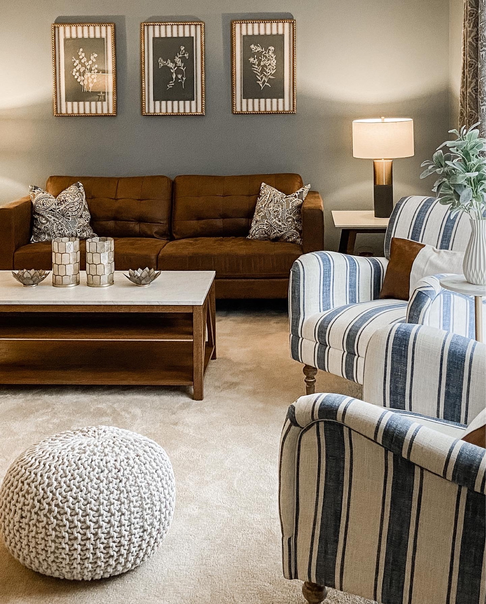 Traditional style at its best! 
#livingroom #stripes #interiordesign #decorbymorr #interiordecorator

#LTKhome