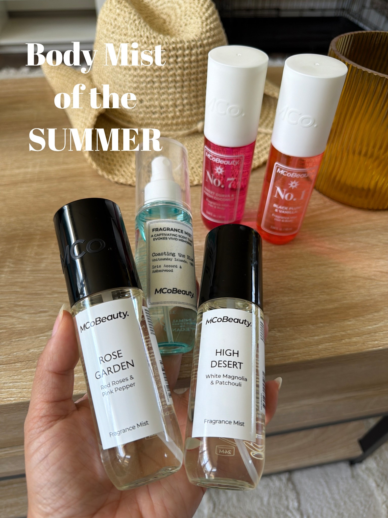 MCO Beauty has some of my favorite fragrance when it comes to body mist! All of these gives clean girl aesthetic and I can’t get over how affordable they are! #beauty #summer #bodymist 