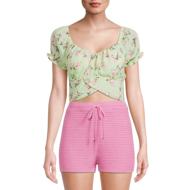 Madden NYC Women's Peasant Tie Top | Walmart (US)