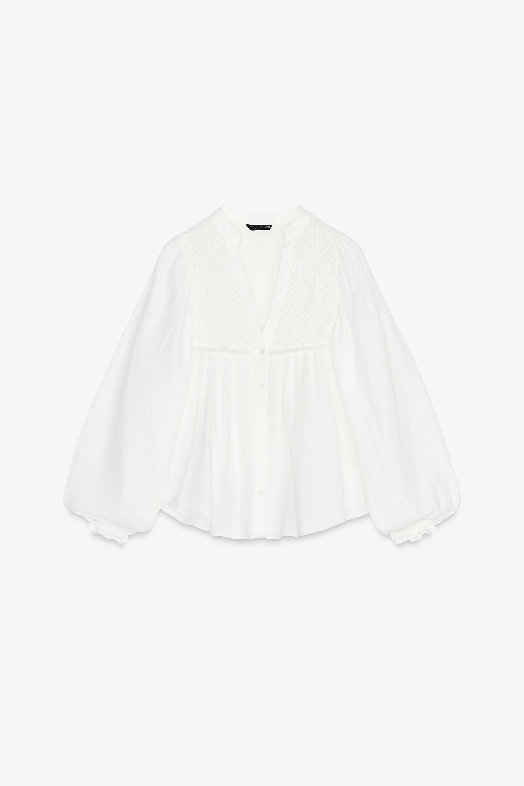 EMBROIDERED COTTON TOP | Zara US