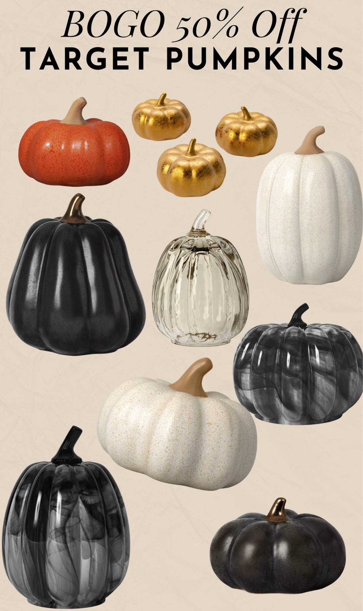 BOGO half off these cute pumpkins at target!! 

#LTKHalloween #LTKFallSale #LTKFindsUnder50