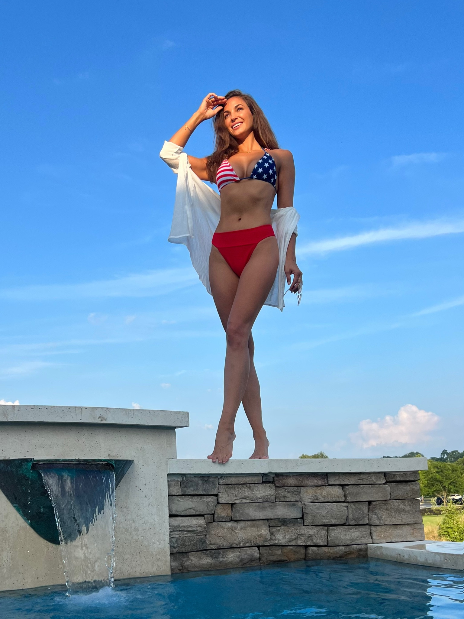 Red white and blue American flag bikini ! Under $30 