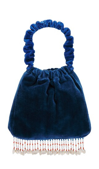 Vancouver Velvet Clutch in Navy & Lapis | Revolve Clothing (Global)