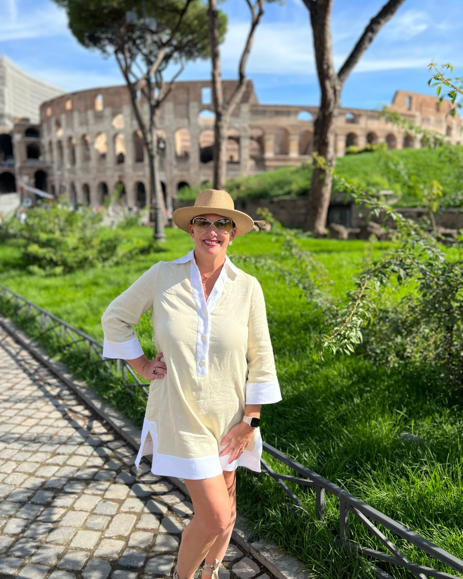 One of my favorite and most complimented dresses! Easy to wear and always looks great! I’m wearing a size, medium! Travels well too! Also wearing my absolute favorite sunglasses! 

#LTKstyletip #LTKtravel #LTKworkwear