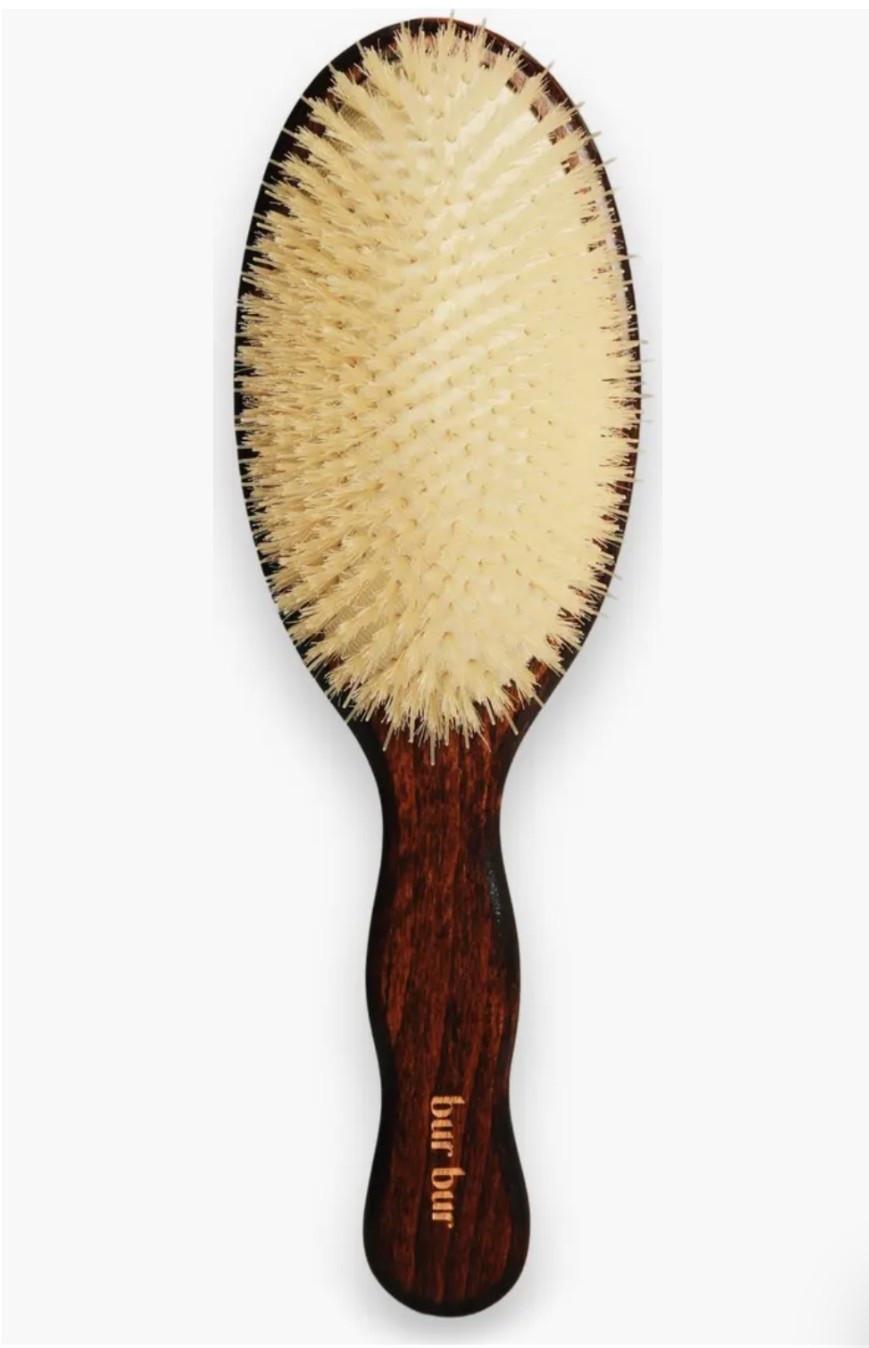 An essential boar bristle brush that helps add luster, control frizz and distribute natural oils for sleek, healthy. Ideal for all hair types and extensions. Best suited for medium-to-thick hair. #hairbrush #boarbrush #nordstrom 