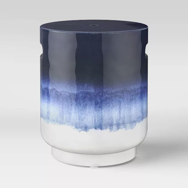 Stoneware Reactive Glaze Garden Stool Accent Table - Blue - Threshold™ | Target