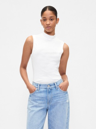 Modern Ribbed Mockneck Tank Top | Gap Factory
