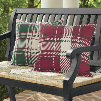 Fireside Christmas Plaid Pillows | Grandin Road | Grandin Road