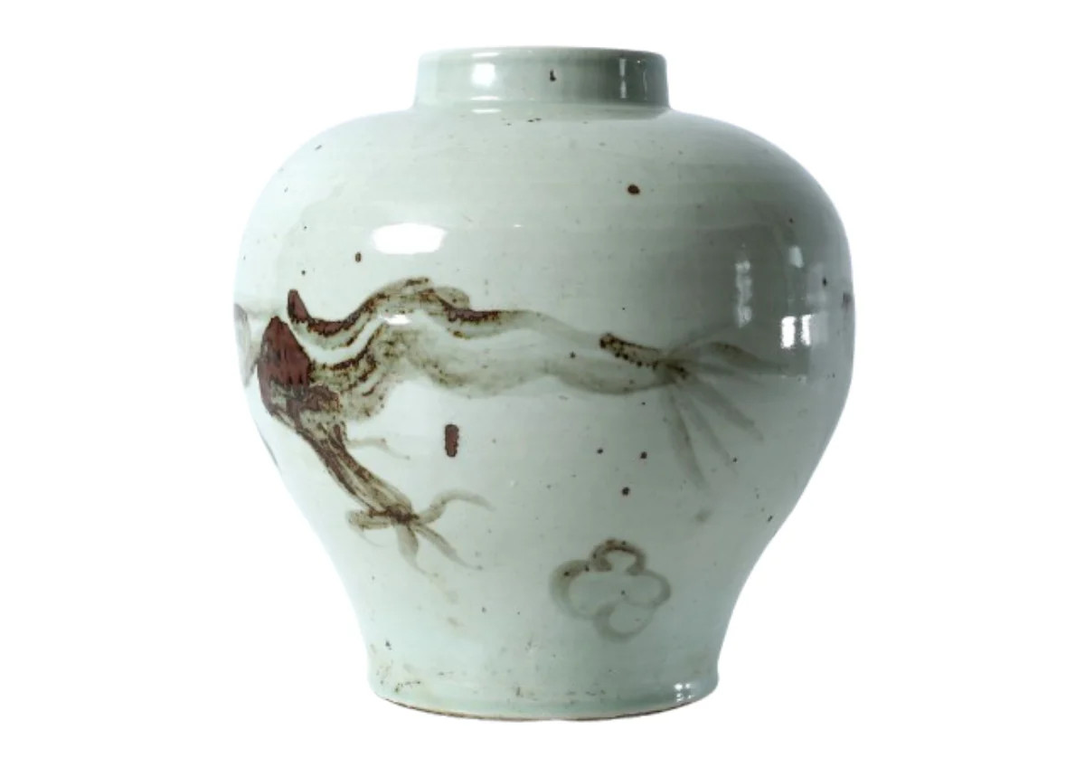 HIGH GRAY AND WHITE VASE | Alice Lane Home Collection