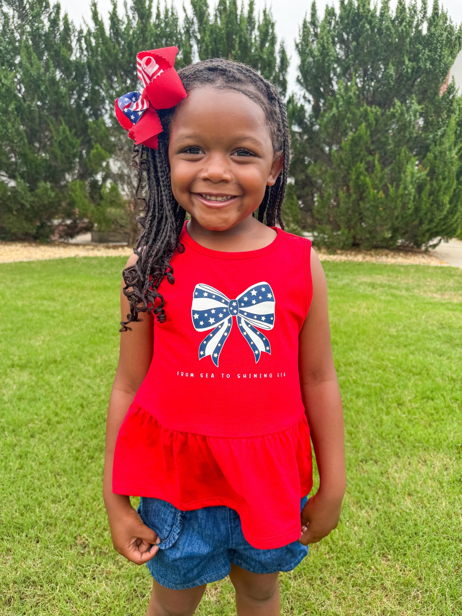 Nothing sweeter than my little American Honey ❤️🤍💙  Walmart find!! Kenlyn’s top is under $4 at Walmart. Wearing a 5T 🇺🇸 
Kids clothes • toddler girl • Memorial Day 

#LTKSeasonal #LTKKids #LTKFindsUnder50
