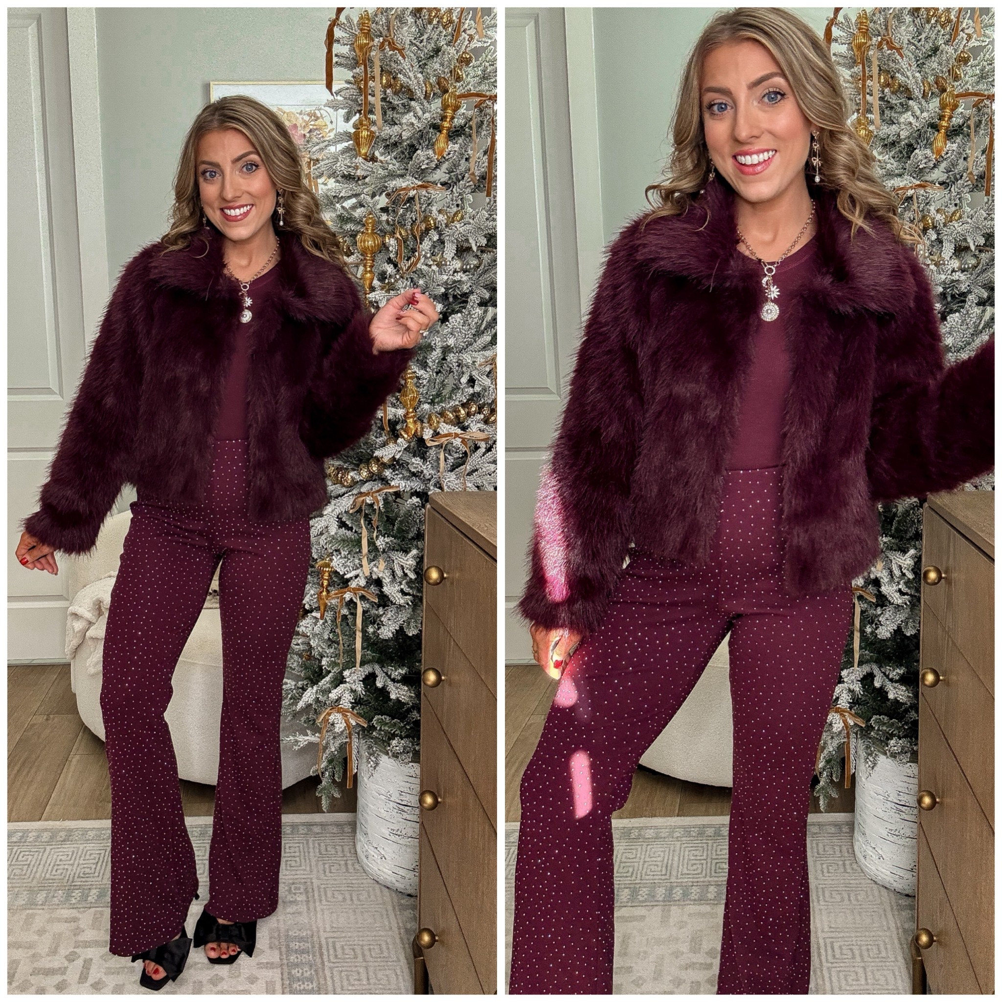 The cutest all-burgundy outfit that is PERFECT for Christmas parties, holiday events, and New Year’s Eve ✨ And the best part? Everything is under $20 🤯 This look proves you do not need to spend a lot to look festive and elevated.

The burgundy faux fur jacket instantly dresses up the outfit and looks way more expensive than it is, while the matching burgundy pieces create a flattering, cohesive look that’s so on-trend for the holidays. This is such an easy win for holiday parties, girls’ night out, date night, or ringing in the New Year.

✔️ All under $20
✔️ Affordable Walmart holiday outfit
✔️ Burgundy holiday style
✔️ Christmas & NYE outfit inspo
✔️ Budget-friendly festive fashion

Everything is linked in LTK so you can shop this full look fast ❤️✨

#WalmartFashion #HolidayOutfit #ChristmasOutfit #NewYearsEveOutfit #AffordableFashion #WalmartFinds #BurgundyOutfit #HolidayStyle #FestiveFashion #LTKUnder20 #BudgetFriendlyStyle #WalmartStyle