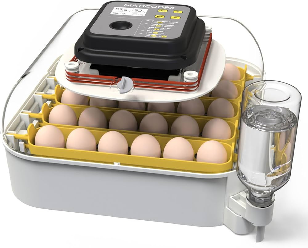 MATICOOPX 30 Egg Incubator with Humidity Display, Egg Candler, Automatic Egg Turner, for Hatching... | Amazon (US)