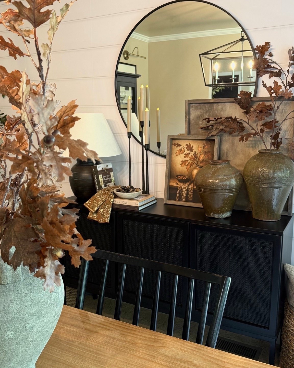 Fall Dining Room Decor Ideas – Cozy Sideboard Styling with Timeless Artwork

Follow @farmtotablecreations on Instagram for more home inspiration.

My fall dining room is layered with warm textures, earthy pottery, and cozy candlelight – but the true standout is the Of Acorns & Amber Light canvas print. 🍂 It’s the perfect finishing touch for fall and brings so much depth and warmth to this sideboard styling. You can use my code FARMTOTABLE for 15% off her artwork! 

Size 12x16 and it’s shown with the 24x24 Earthy Abstract both with Briarsmoke stain. 
Vase on sideboard has 1 oak branch, vase on table has 2.

#falldiningroom #falldecor #sideboardstyling #buffetdecor #diningroominspo #ltkhome #ltkdecor #ltkseasonal #ltkstyletips #tablescapestyling #falldiningroomdecor

#LTKHome #LTKSaleAlert
