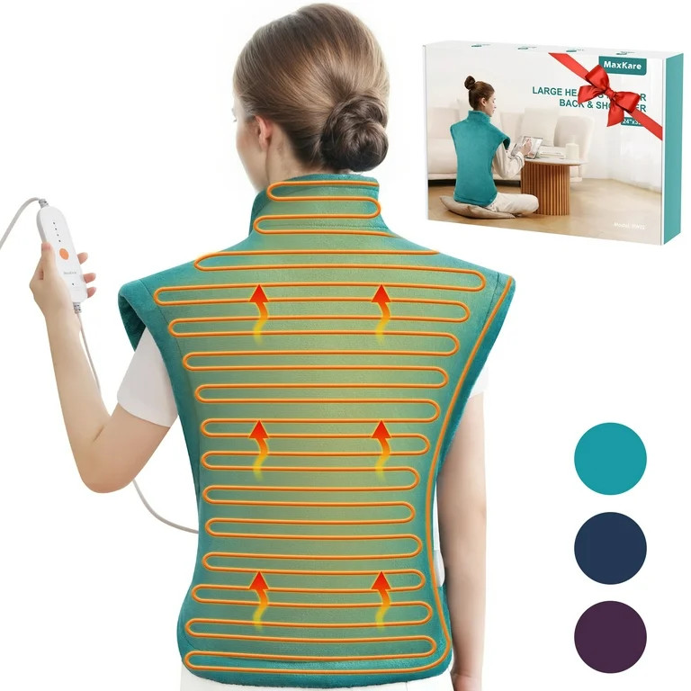 MaxKare Large Heating Pad with 4 Heat Settings & Auto Shut-off, for Full Body Stress Relief, 24"x... | Walmart (US)
