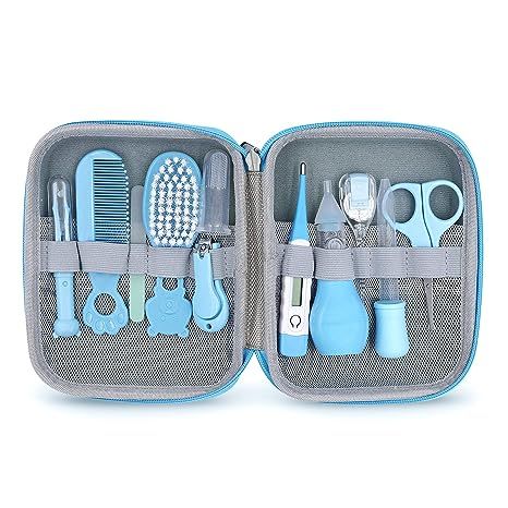 Baby Grooming Kit, Portable Baby Safety Care Set with Hair Brush Comb Nail Clipper Nasal Aspirato... | Amazon (US)