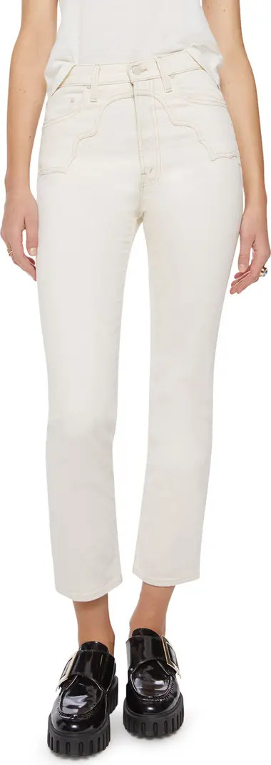 MOTHER The Buckle Bunny Rider High Waist Ankle Straight Leg Jeans | Nordstrom | Nordstrom