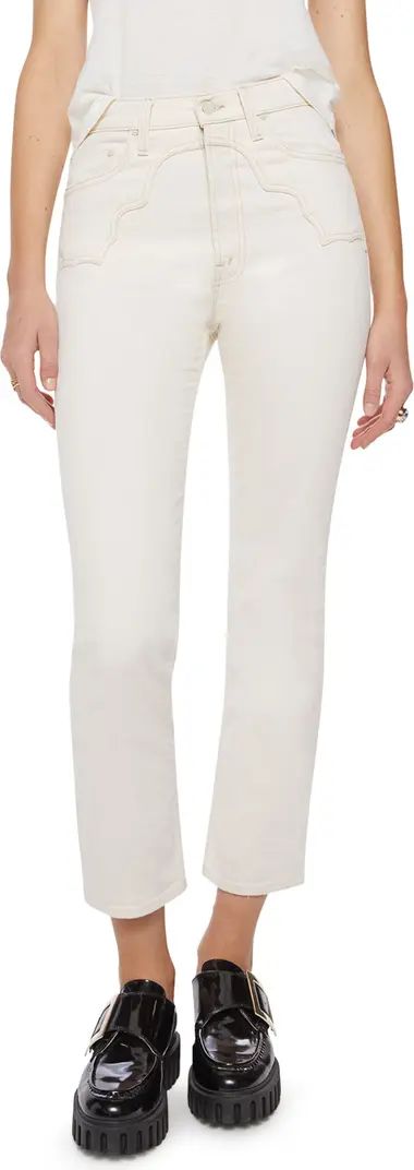 MOTHER The Buckle Bunny Rider High Waist Ankle Straight Leg Jeans | Nordstrom | Nordstrom