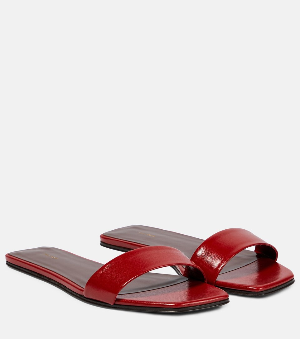 Chocolate leather flats | Mytheresa (US/CA)