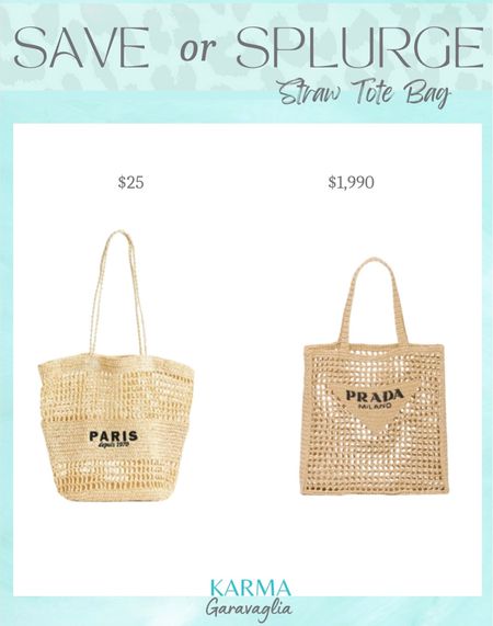 Save or Splurge, Save or Steal, designer dupe, splurgeworthy, designer inspired dupe, budget friendly, Prada tote bag, straw tote bag, Amazon find, Amazon dupe, Summer accessories, resort wear style, warm vacation, #Prada #Amazon

Follow me for more fashion finds, beauty faves, lifestyle, home decor, sales and more! So glad you’re here!! XO!!

#LTKstyletip #LTKitbag #LTKFind