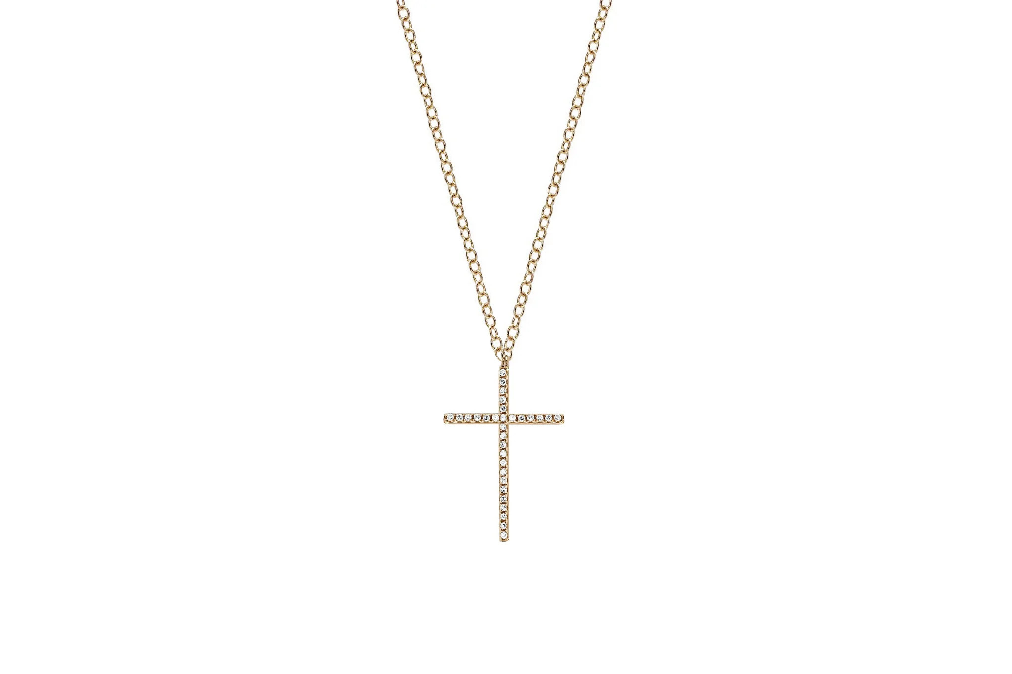 Diamond Cross Necklace | EF Collection