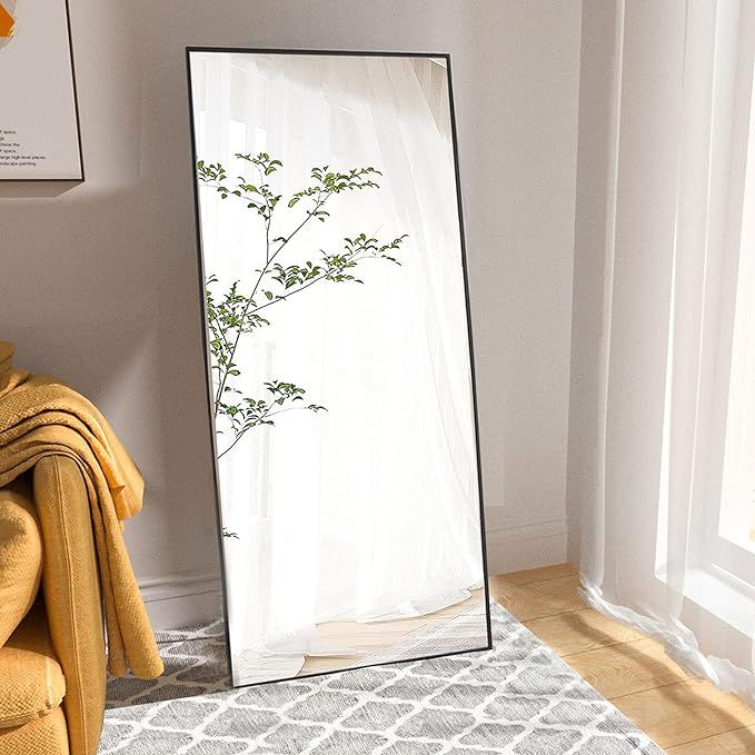 Koonmi Full Length Mirror 71"x32" Aluminum Frame Hanging or Leaning Wall-Mounted Floor Body Vanit... | Amazon (US)