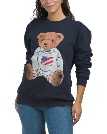 Patriotic Bear Crew Neck Top | TJ Maxx